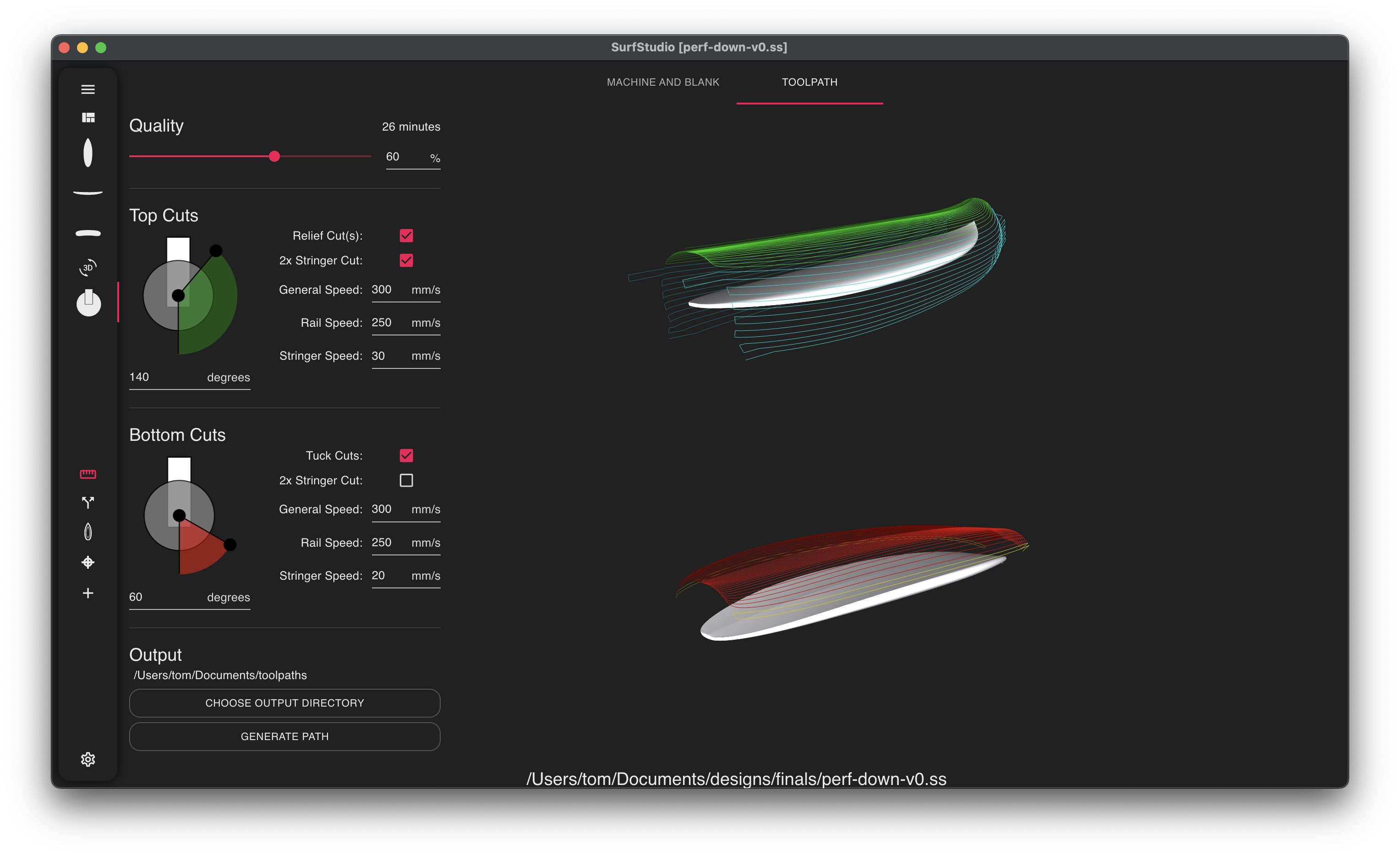 SurfStudio CNC machining interface